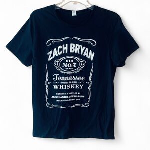 ZACH BRYAN THE QUITTIN TIME TOUR 2024 WHISKEY BLACK SHORT SLEEVE UNISEX T SHIRT